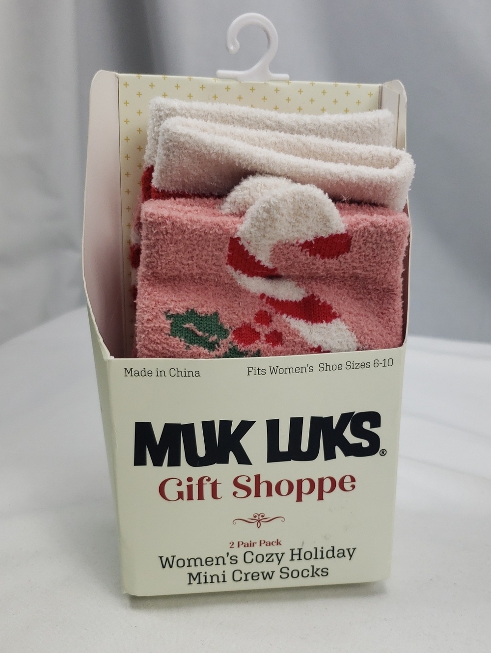 MUK LUKS Holiday Socks 2 Pair NWT